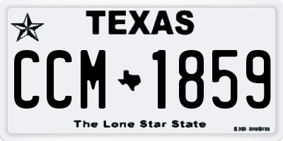 TX license plate CCM1859