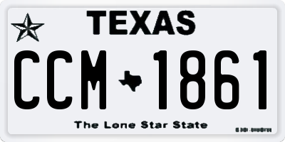 TX license plate CCM1861