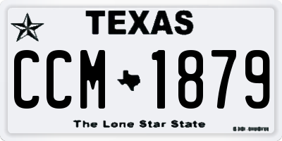 TX license plate CCM1879