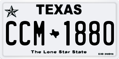 TX license plate CCM1880