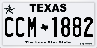 TX license plate CCM1882