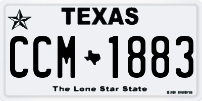 TX license plate CCM1883