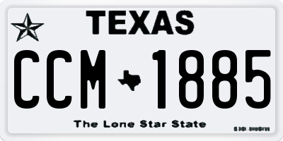 TX license plate CCM1885