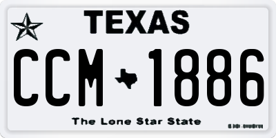 TX license plate CCM1886