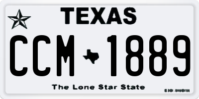TX license plate CCM1889