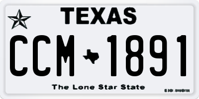 TX license plate CCM1891
