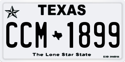 TX license plate CCM1899