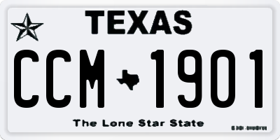TX license plate CCM1901