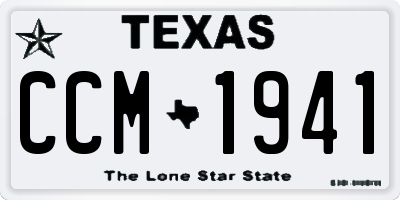 TX license plate CCM1941