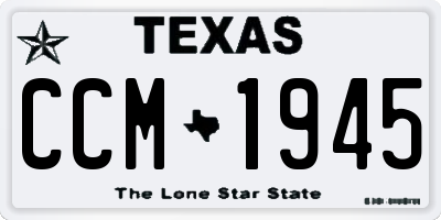 TX license plate CCM1945