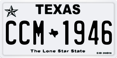 TX license plate CCM1946