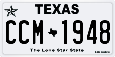 TX license plate CCM1948