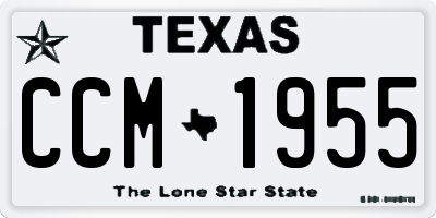TX license plate CCM1955