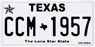 TX license plate CCM1957