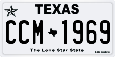 TX license plate CCM1969