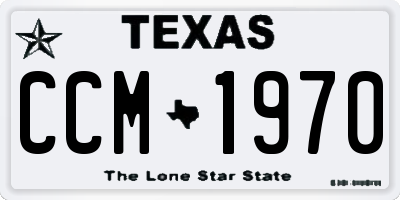TX license plate CCM1970