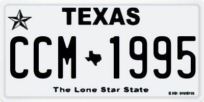 TX license plate CCM1995