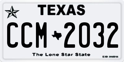 TX license plate CCM2032