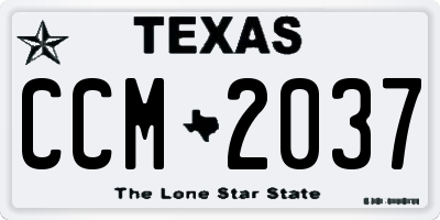 TX license plate CCM2037