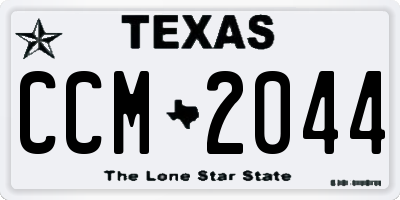 TX license plate CCM2044