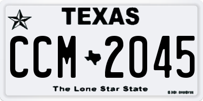 TX license plate CCM2045