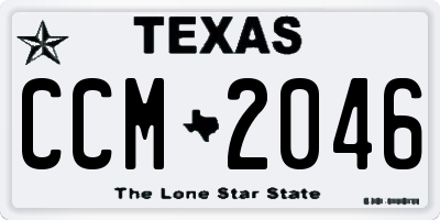 TX license plate CCM2046