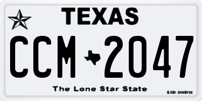 TX license plate CCM2047