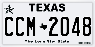 TX license plate CCM2048