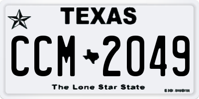 TX license plate CCM2049