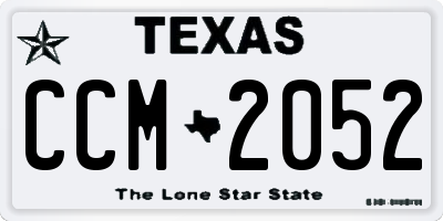 TX license plate CCM2052