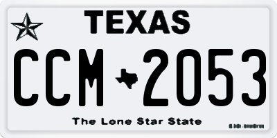 TX license plate CCM2053