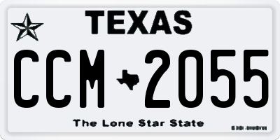 TX license plate CCM2055