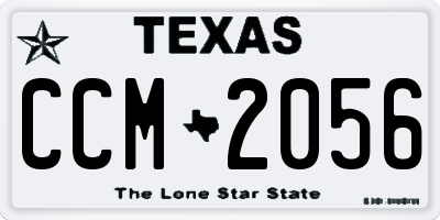 TX license plate CCM2056