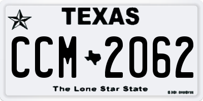 TX license plate CCM2062