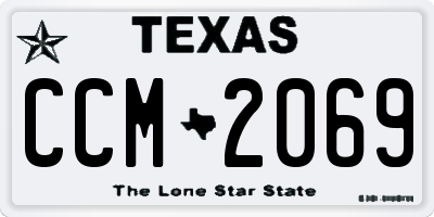 TX license plate CCM2069