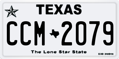 TX license plate CCM2079