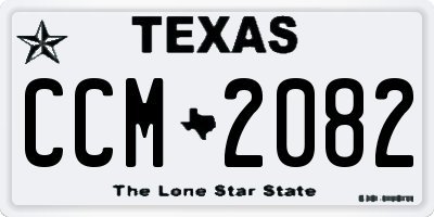 TX license plate CCM2082