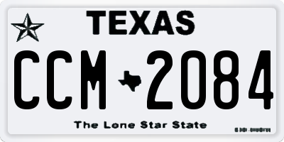 TX license plate CCM2084