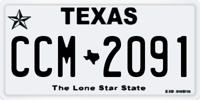 TX license plate CCM2091