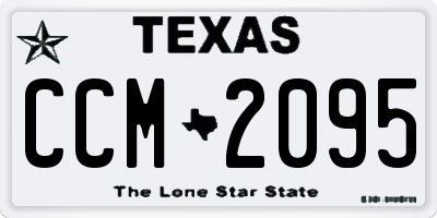 TX license plate CCM2095