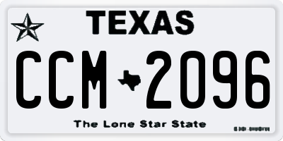 TX license plate CCM2096