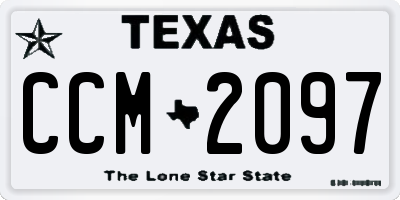 TX license plate CCM2097