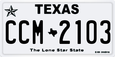 TX license plate CCM2103