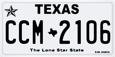 TX license plate CCM2106