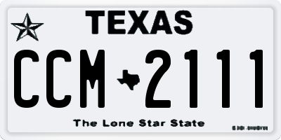 TX license plate CCM2111