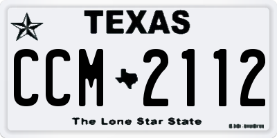 TX license plate CCM2112