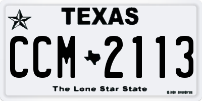 TX license plate CCM2113