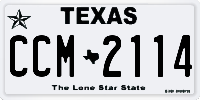 TX license plate CCM2114