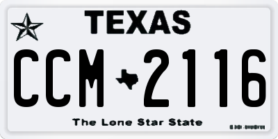 TX license plate CCM2116