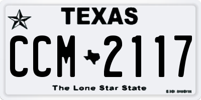 TX license plate CCM2117